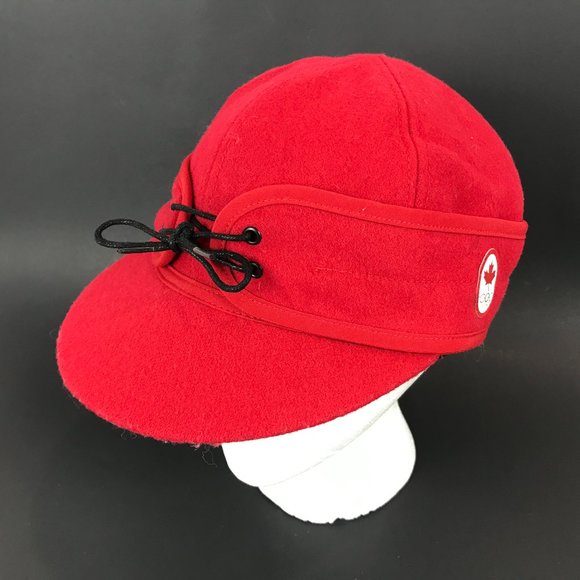 Hudson's Bay Red Wool Olympic cap - Picture 1 of 8
